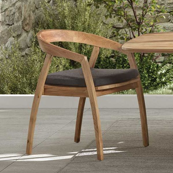 Coussin de siège Jakarta | 55 x 60 x 4 cm | Charcoal design