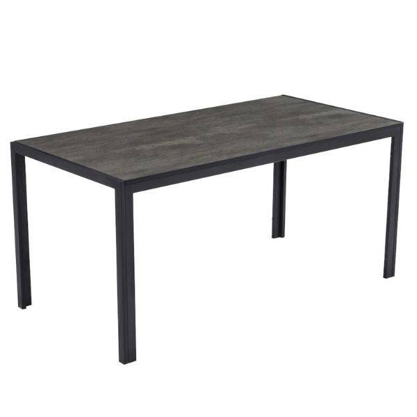 Table à manger Colin | 80 x 160 x 75 cm | Plateau réversible | Oak-/Stone-design