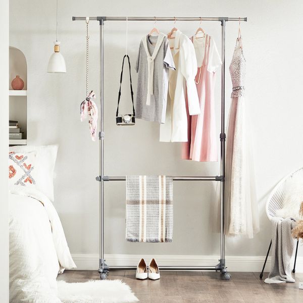 Porte-manteau Bastia | 93 x 49 x 113 cm | Design argenté