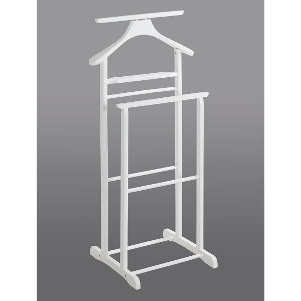 Porte-manteau avec porte-pantalon | Blanc