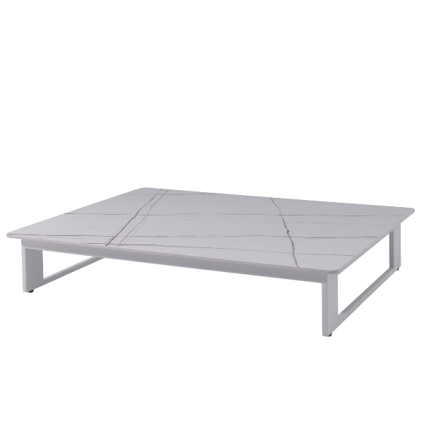Table basse Raphael | 140 x 90 x 25 cm | Gris clair