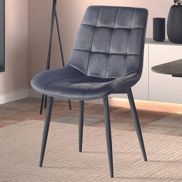 Chaise de salle à manger Tanja-velours taupe