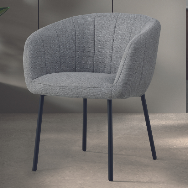 Chaise de salle à manger-gris clair