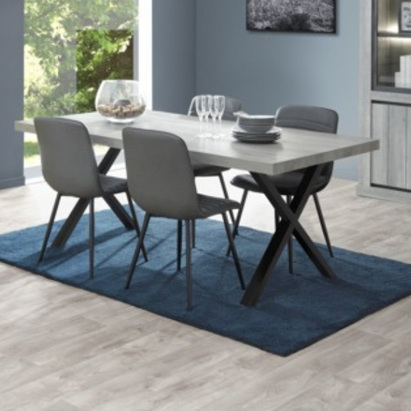 Table de salle à manger Malou 170x100cm - gris