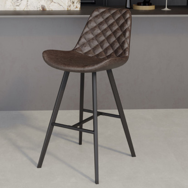 Tabouret de bar Alizette 93 cm-brun foncé
