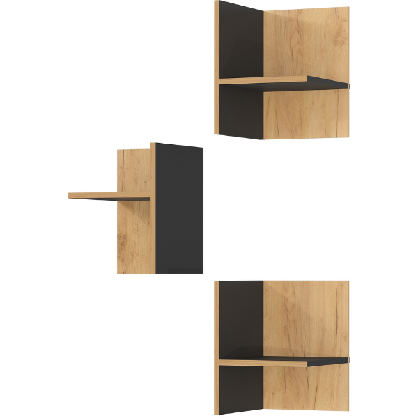 Insert pour classeur ouvert Robert (3 pièces) - anthracite/chêne