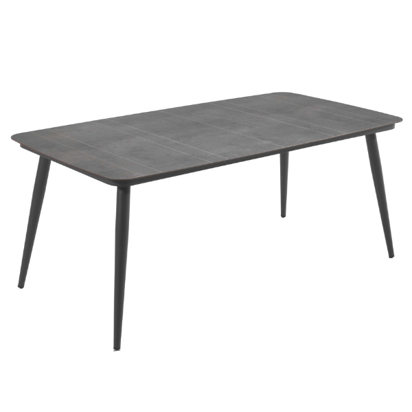 Table de jardin Basile 100x200cm HPL - anthracite