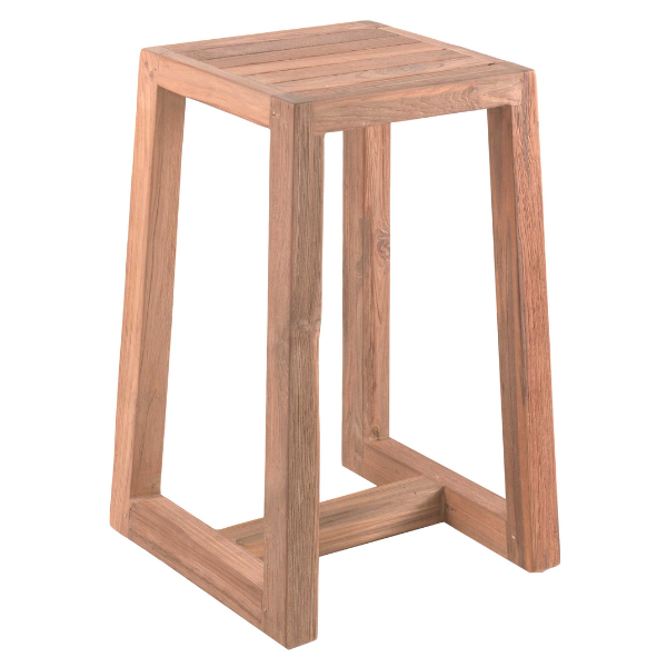 Tabouret de bar Iberica 40x40x61cm teck recyclé