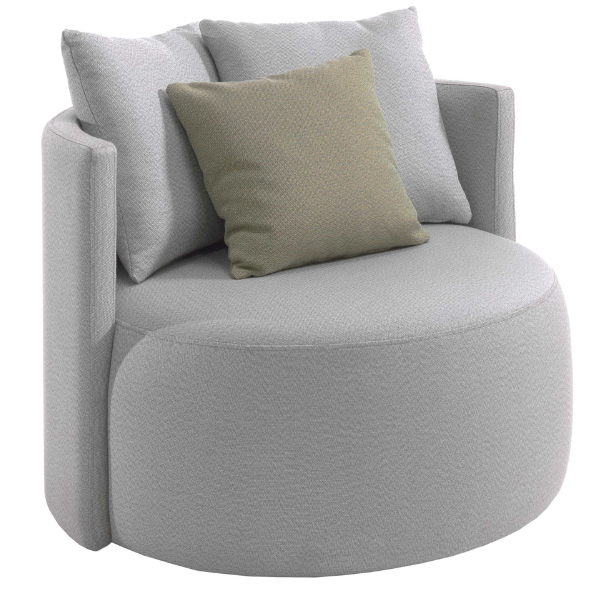 Fauteuil pivotant d'extérieur Torro - gris