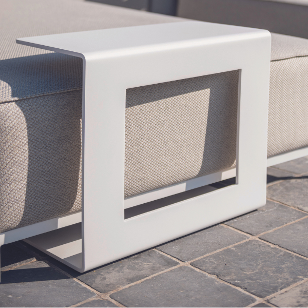 Table d'appoint jardin Alejandra 54 x 25 x 43 cm - Blanc