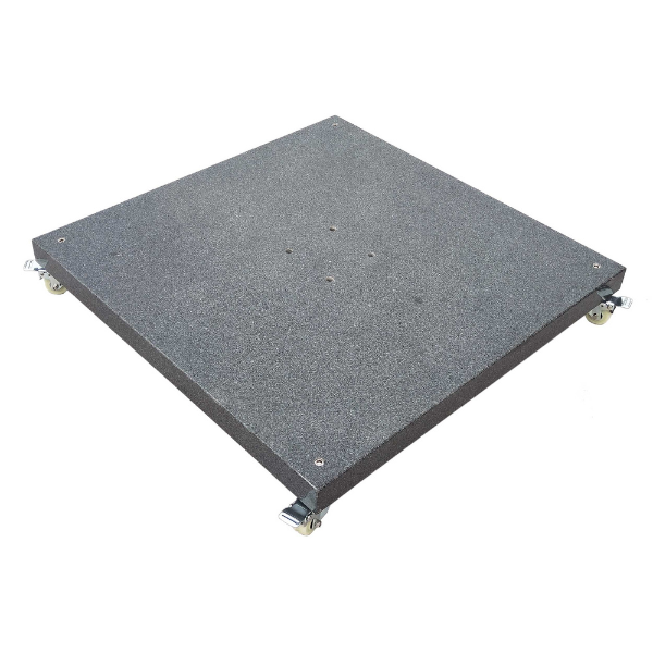 Base de parasol avec roulettes 80x80cm 120kg - granit
