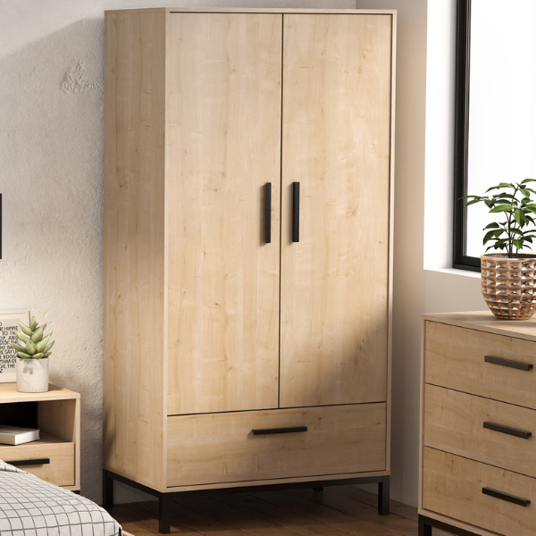 Armoire Craig-chêne Hamilton/noir mat