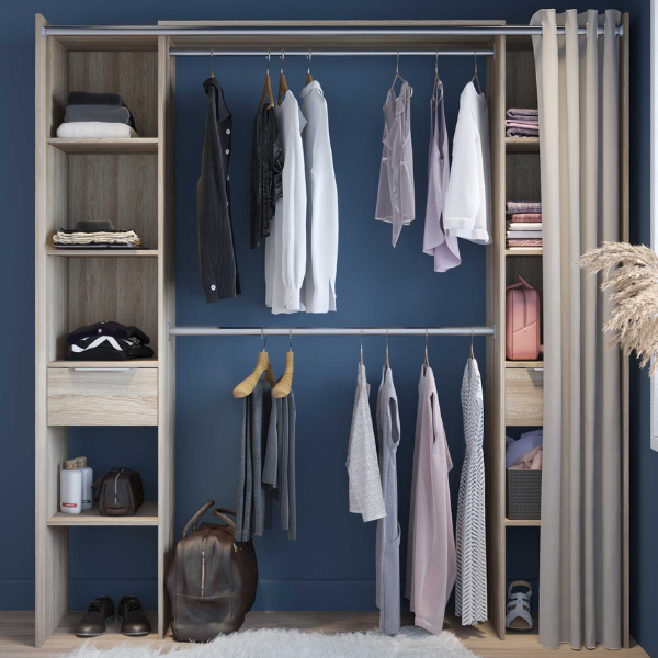 Armoire extensible Diana 115/190 cm-chêne Shannon