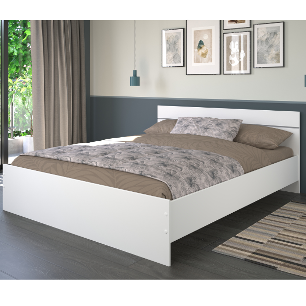 Lit double Sole Mio 160x200 - blanc