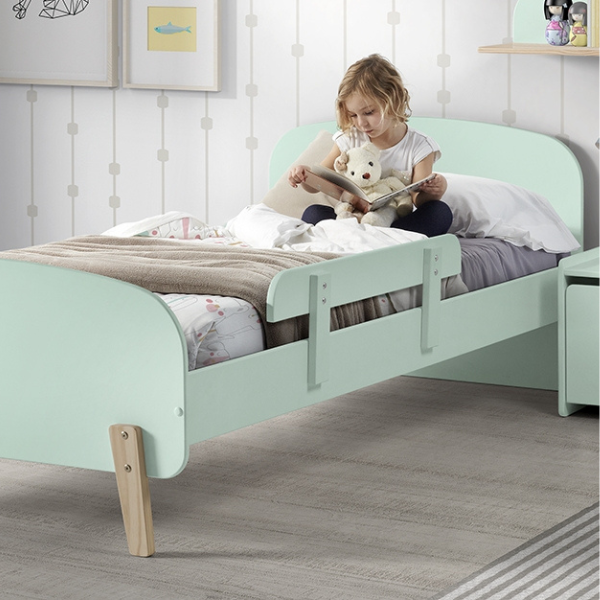 Lit Kiddy 90x200 avec barre de lit - vert menthe