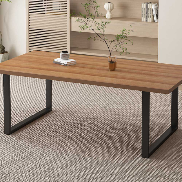 Table Alexander 200 cm | Chêne ancien/pieds métal | Plateau MDF