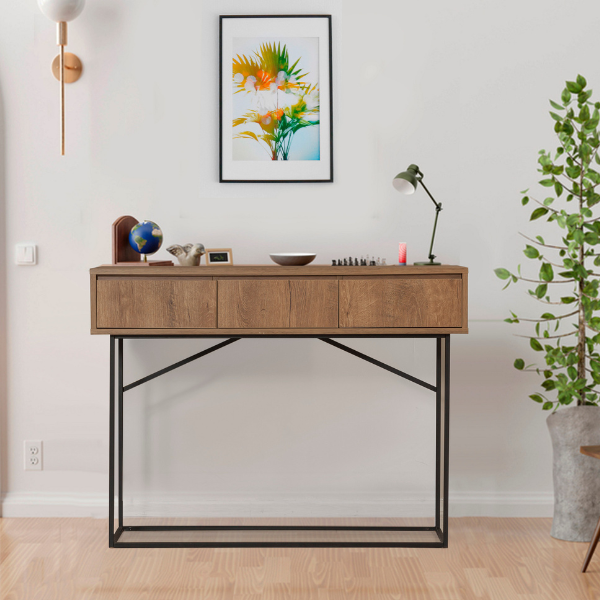 Mia Buffet | 100 % MÉLAMINE | Noyer, Noir