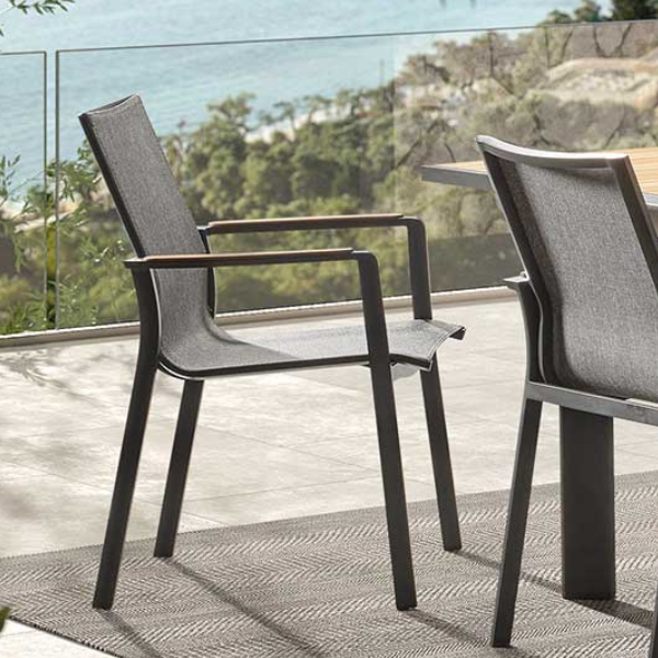 Chaise de jardin Lisboa | 60 x 60 x 90 cm | Anthracite
