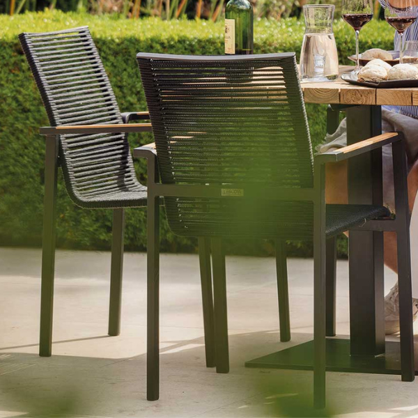 Chaise de jardin Aruba | 55 x 60 x 87 cm | Charcoal design
