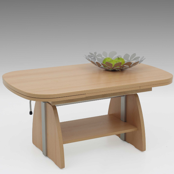 Table basse Vienna 108/157x67x52/71 cm-hêtre