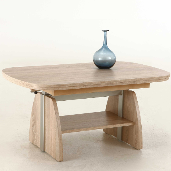 Table basse Vienna 108/157x67x52/71 cm - chêne Sonoma