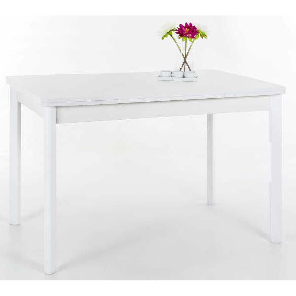 Table de salle à manger Bremma 90/142x65 cm-blanc