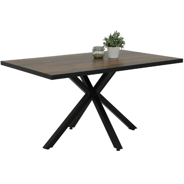 Table de salle à manger Leonne 140x90 cm-Bois ancien