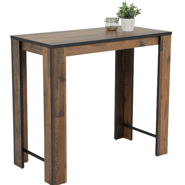 Friedl Table de bar 120x58cm-Bois ancien