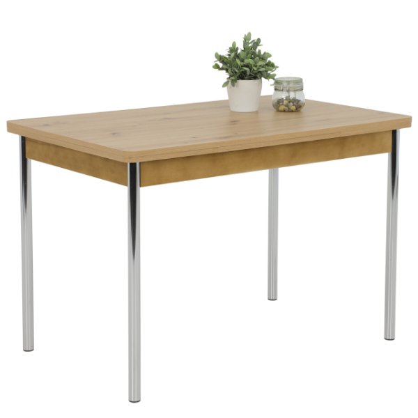 Table de salle à manger Harriet 176x70 cm-artisanal/chrome