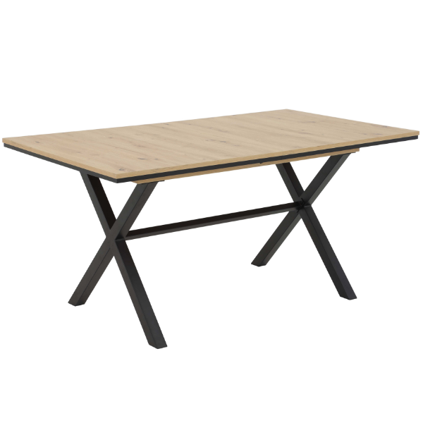 Table de salle à manger Karim 160/200x90 cm-chêne artisanal