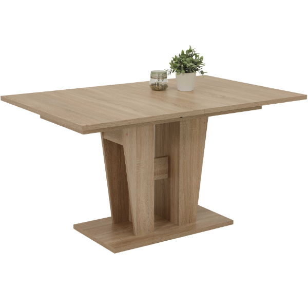 Table de salle à manger à rallonge Liama 140/220x90 cm-chêne Sonoma