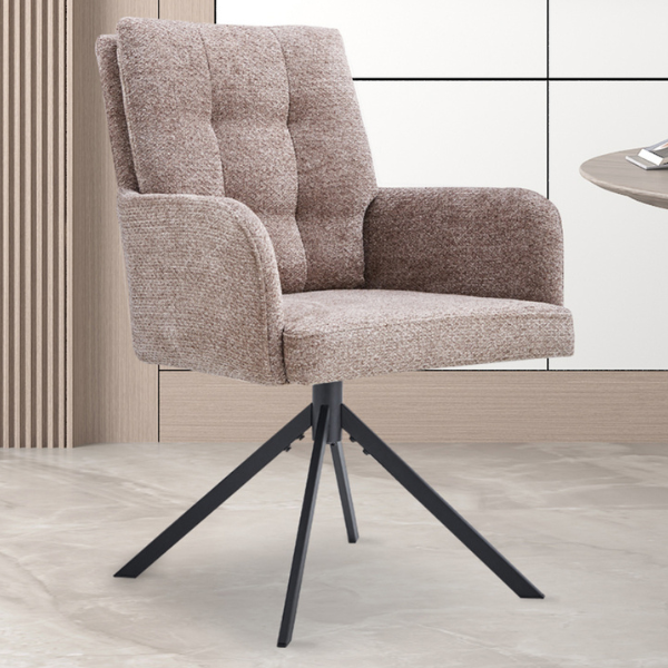 Chaise pivotable Granada | pieds en métal | sable