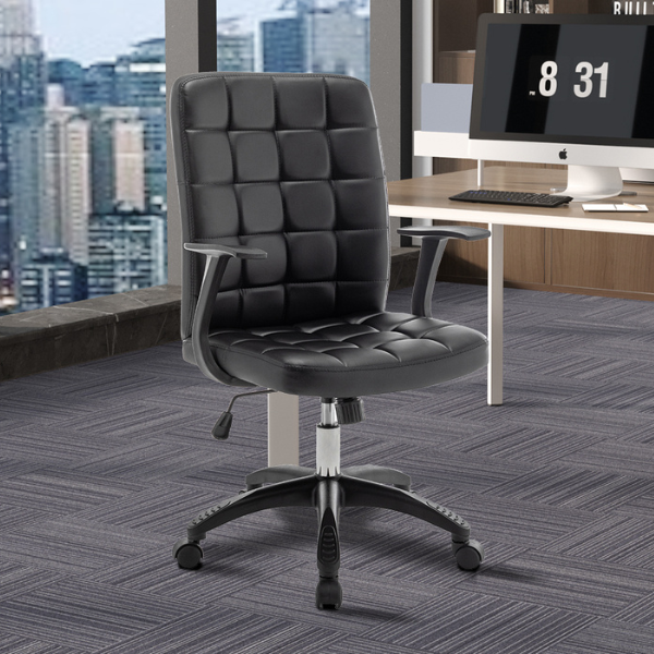 Chaise de bureau Luka | 58 x 59 x 96 cm | Noir