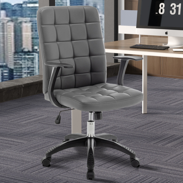 Chaise de bureau Luka | 58 x 59 x 96 cm | Gris