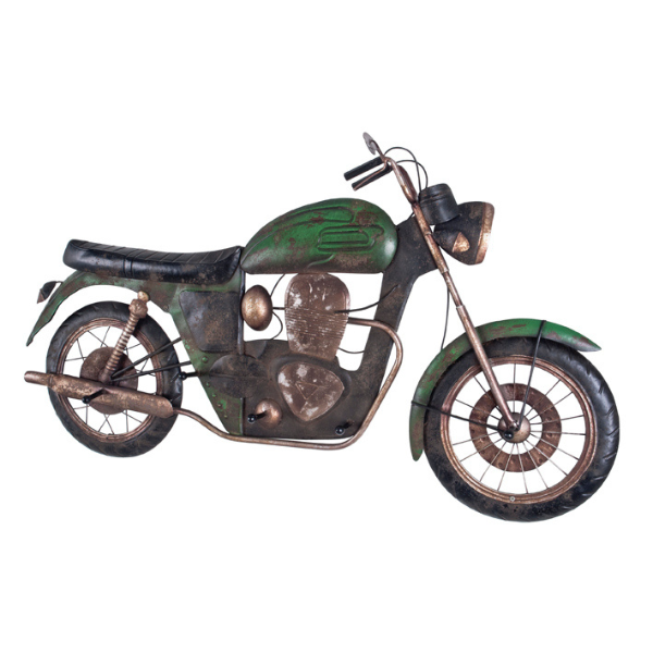 Porte-manteau moteur - 96x9x53 cm - Vert/métal