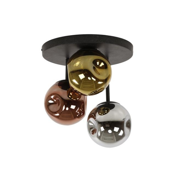 Lampe suspendue Hattie - 30x30x33 cm - Verre/multicolore