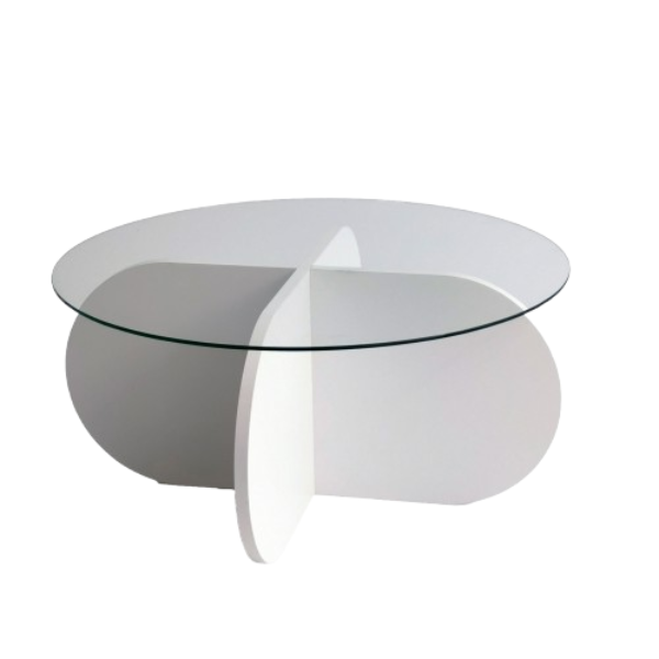 Bubble CT Table basse | VERRE TREMPÉ | Blanc