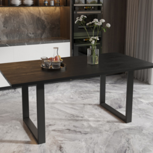 Table à manger Margot 180 x 90 cm-noir