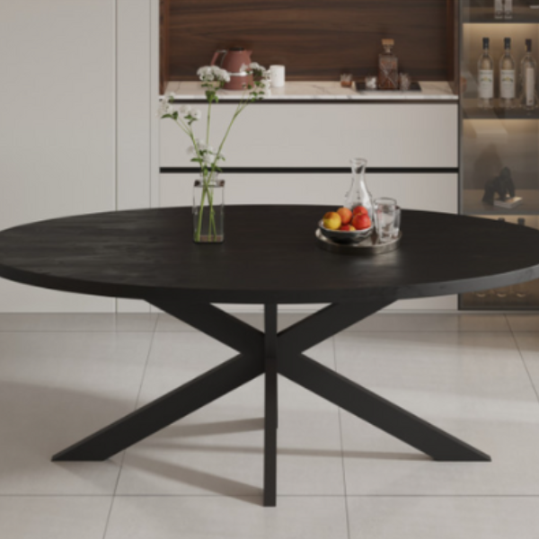 Table à manger Axana 200 x 100 cm-noir