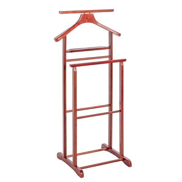 Porte-manteau avec cintre pour pantalon | Design en merisier