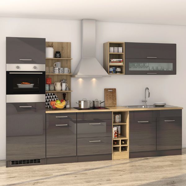 Kitchenette Milan | Appareils électroménagers inclus | Blanc brillant