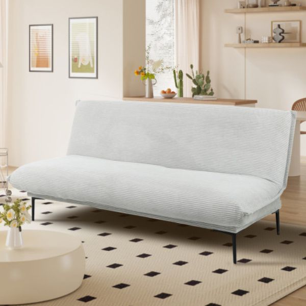 Canapé-lit Melissa | Avec matelas en mousse froide | 190 x 82 x 83 cm | Blanc