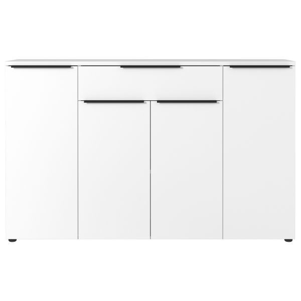 Buffet à portes coulissantes Tomori | 161 x 40 x 101 cm | Blanc