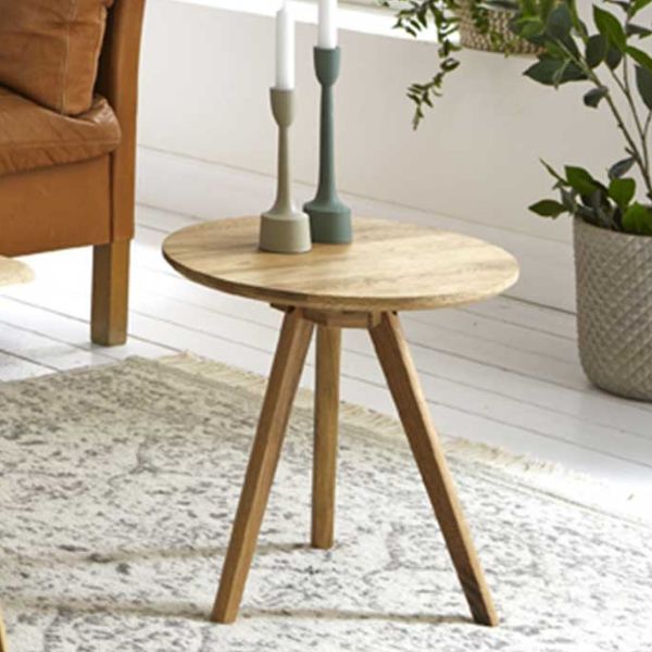 Table d'appoint | Ø40 cm x 40 cm | Design en chêne