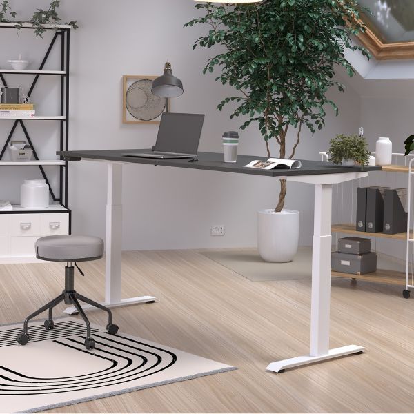 Bureau Hermoso | 180 x 80 x 120 cm | Design noir et blanc