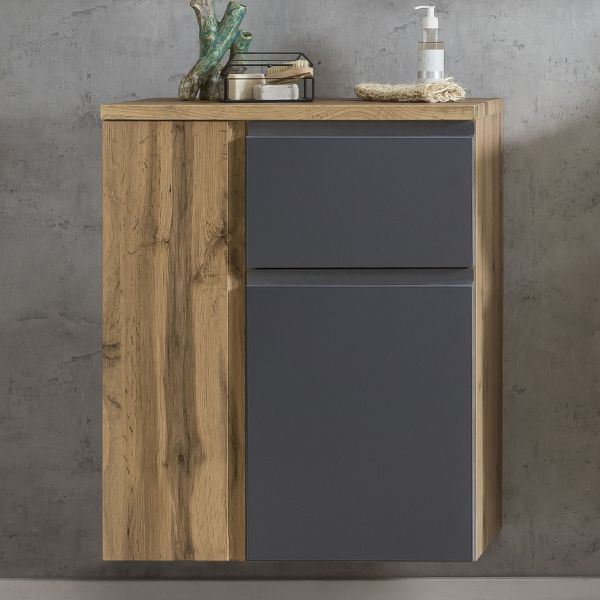 Buffet de salle de bain Varese | 65 x 35 x 64 cm | Gris