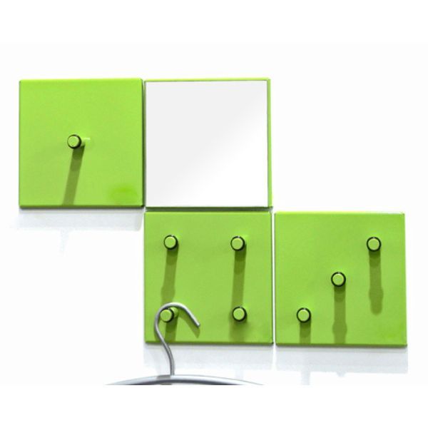 Ensemble de panneaux muraux avec miroir | Vert