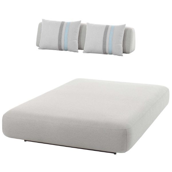 Ensemble salon Fiori | Fauteuil inclinable et dossier double avec coussins inclinables | Gris clair