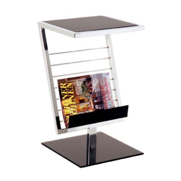 Table d'appoint | Avec porte-revues | 36 x 30 x 60 cm | Noir