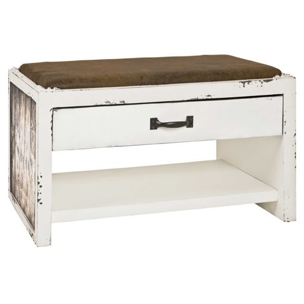 Banc de salle | 72 x 40 x 43 cm | Blanc